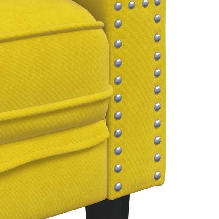 Soffgrupp Chesterfield 2 Delar Bolsterkuddar Sammet