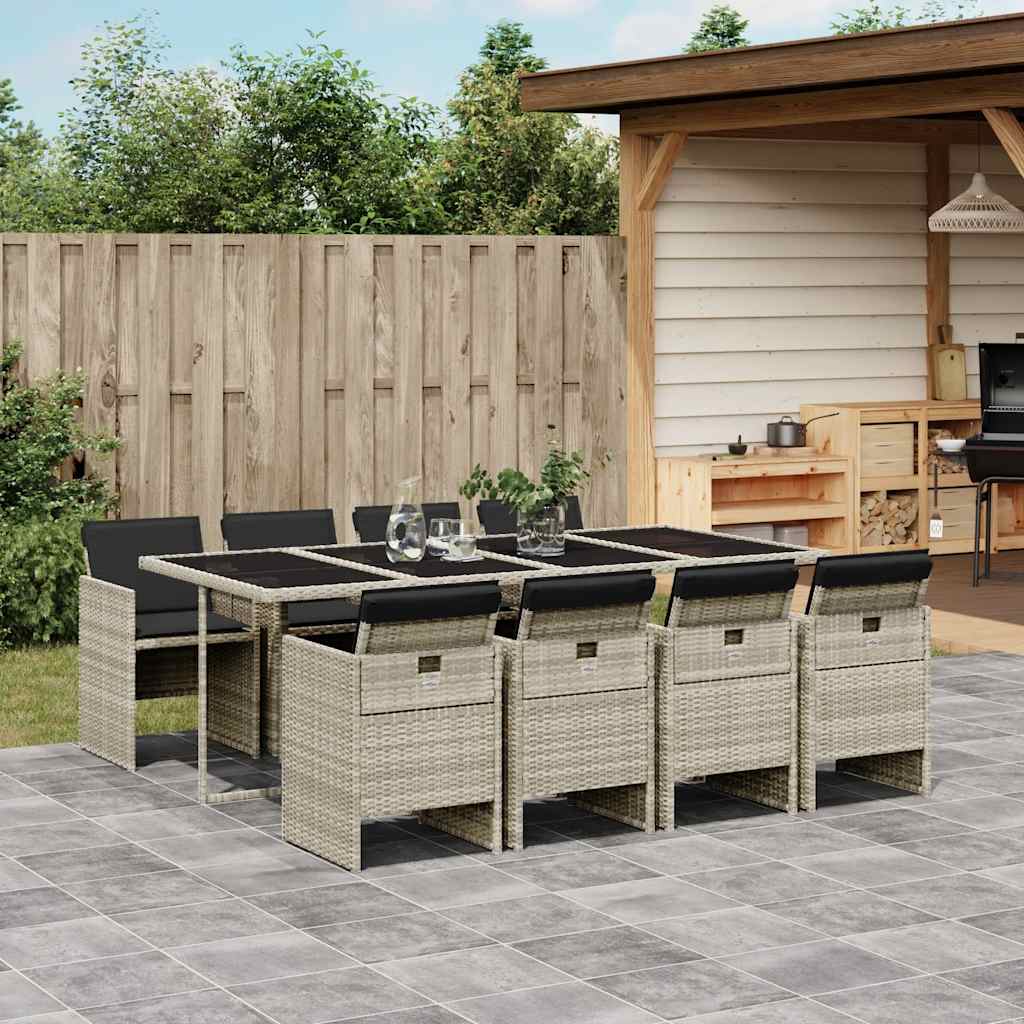 Matgrupp För Trädgården Med Dynor 5 Delar Mixbeige Konstrotting