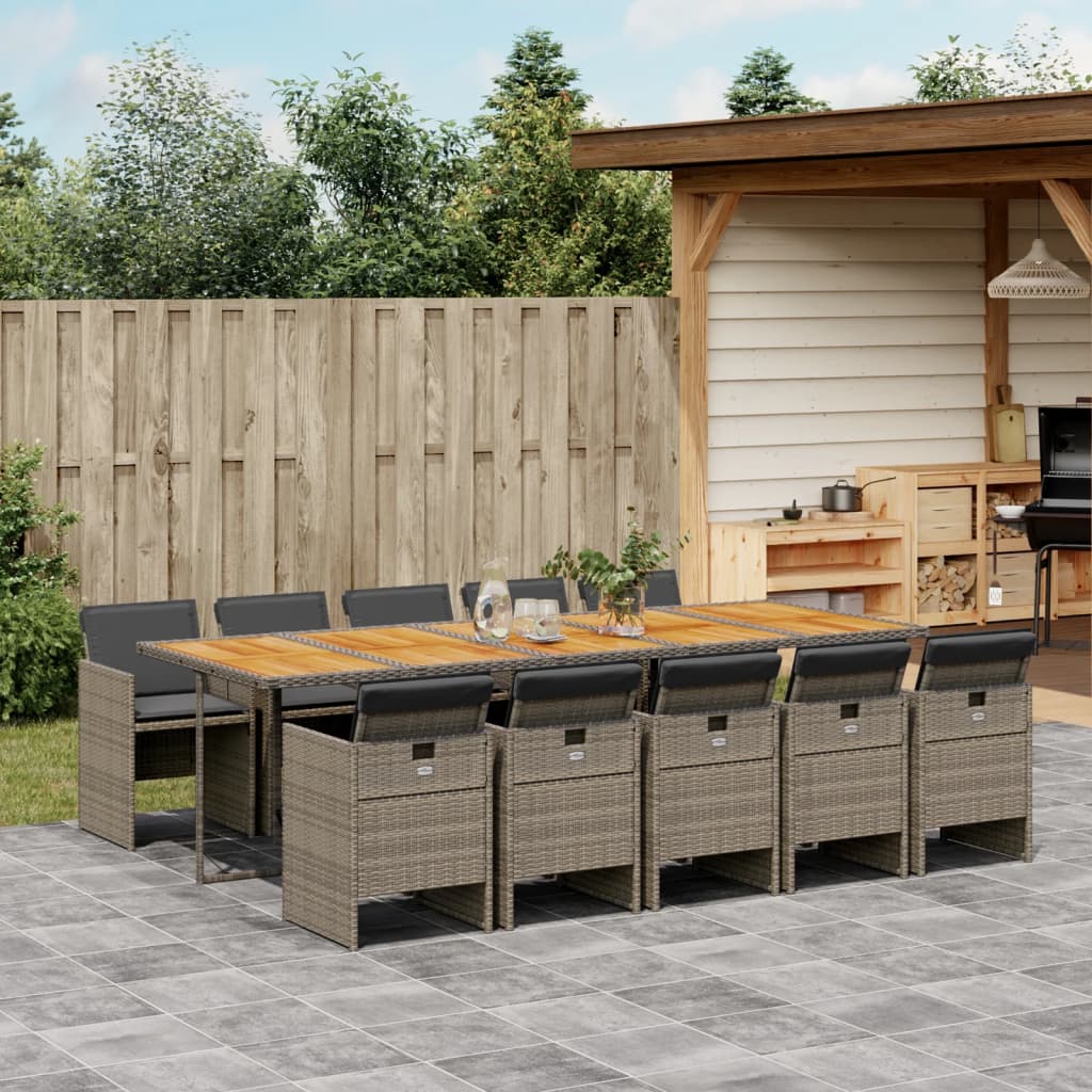 Matgrupp För Trädgården Med Dynor 5 Delar Mixbeige Konstrotting