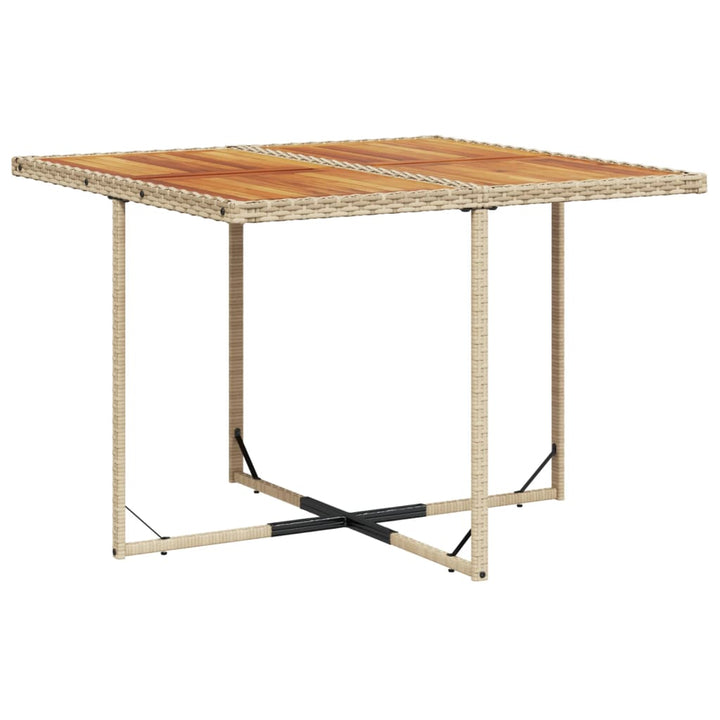 Matgrupp För Dgården Med Dynor 5 Delar Beige Konstrotting