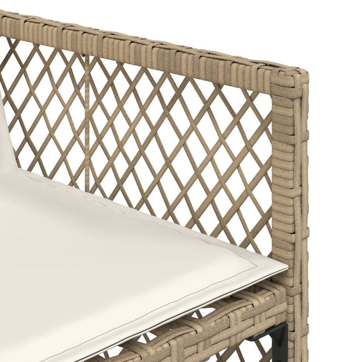 Matgrupp För Dgården Med Dynor 5 Delar Beige Konstrotting