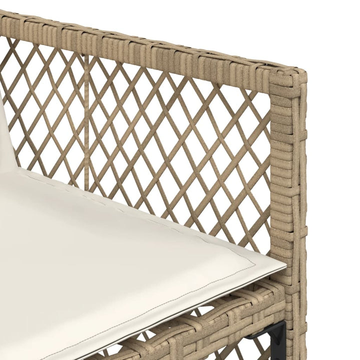 Matgrupp För Dgården Med Dynor 15 Delar Beige Konstrotting