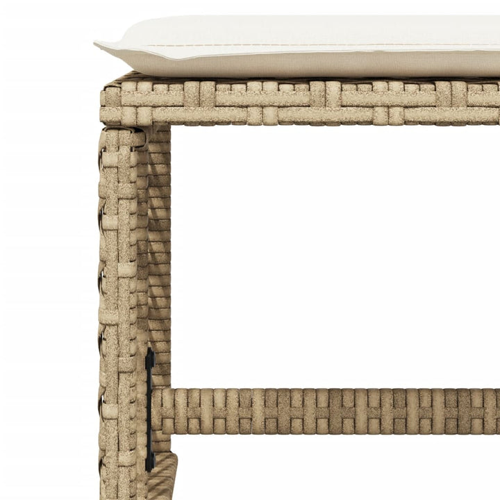 Matgrupp För Dgården Med Dynor 15 Delar Beige Konstrotting