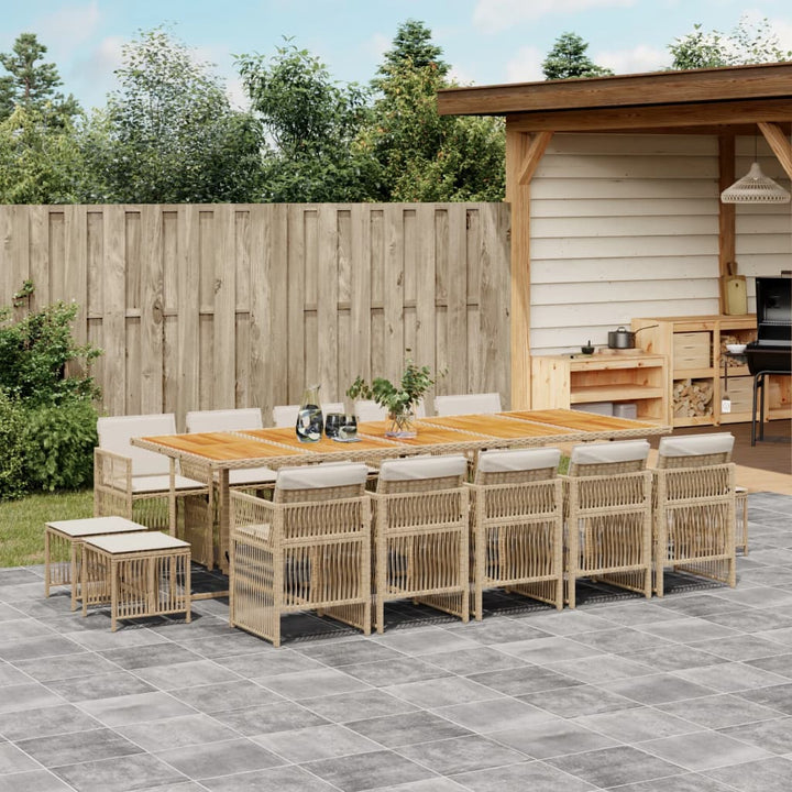 Matgrupp För Trädgården Med Dynor 15 Delar Konstrotting