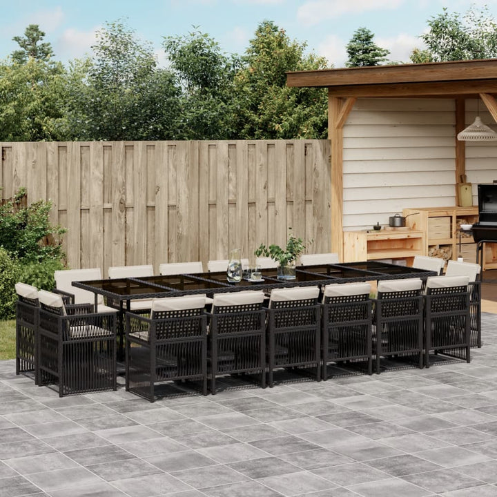 Matgrupp För Trädgården Med Dynor 15 Delar Konstrotting