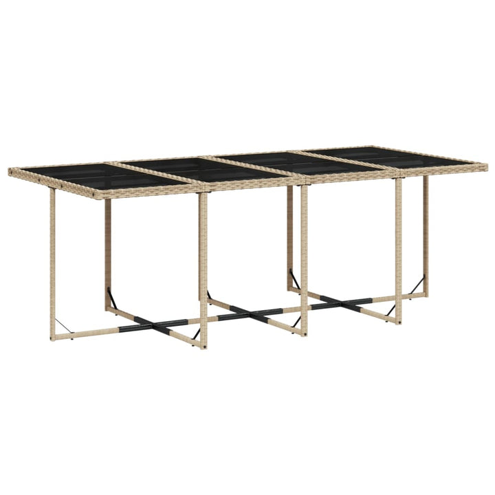 Matgrupp För Trädgården Med Dynor 9 Delar Mixbeige Konstrotting