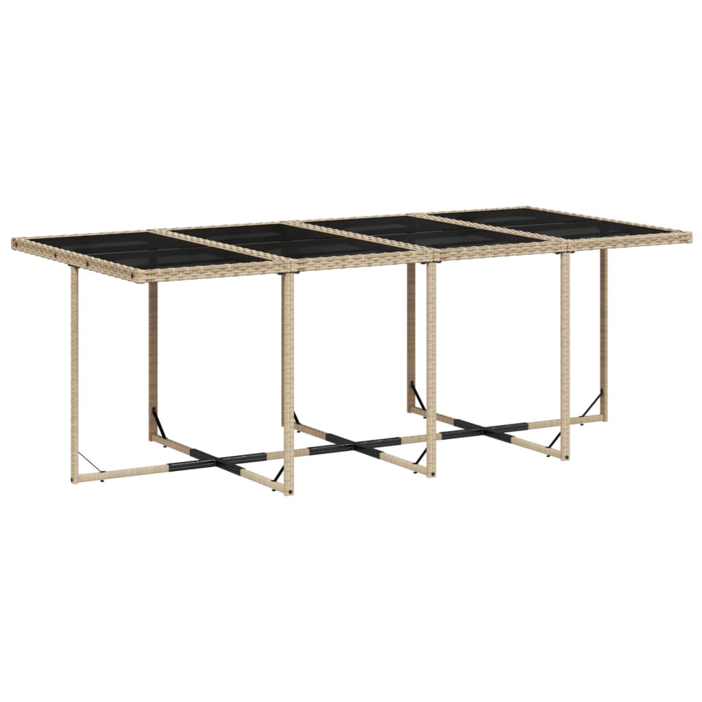 Matgrupp För Trädgården Med Dynor 9 Delar Mixbeige Konstrotting