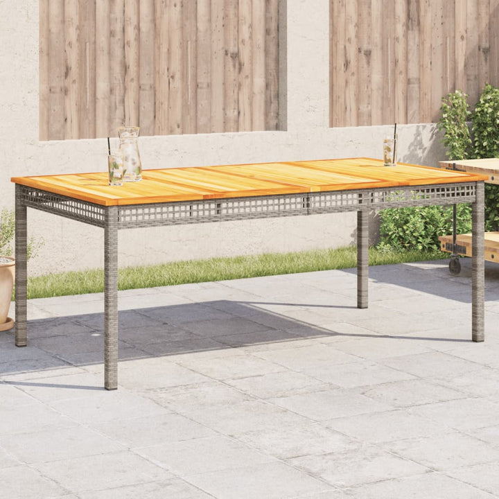 Trädgårdsbord Grå Konstrotting Akaciaträ