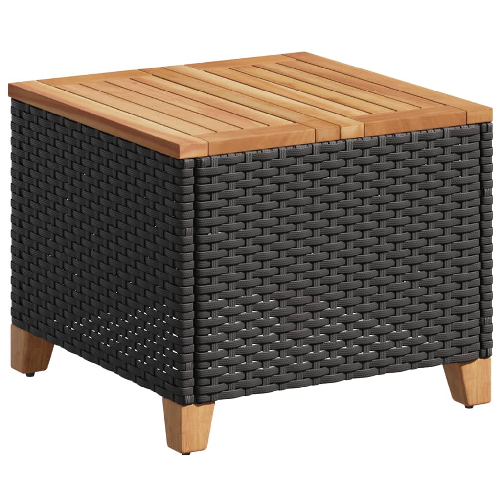 Trädgårdsbord 45X45X37 Cm Konstrotting Akaciaträ
