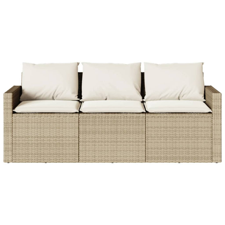 Matgrupp För Dgården Med Dynor 2 Delar Beige Konstrotting