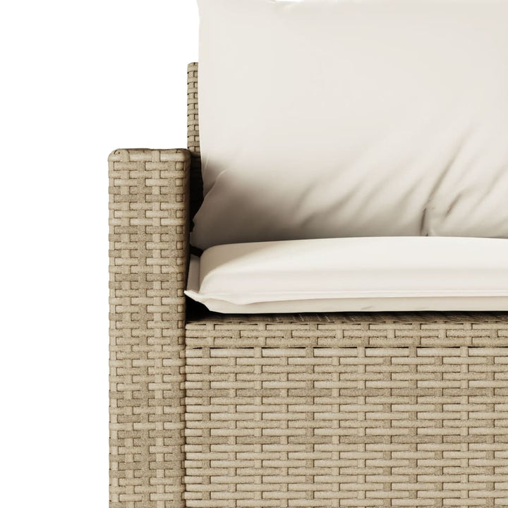 Matgrupp För Dgården Med Dynor 2 Delar Beige Konstrotting