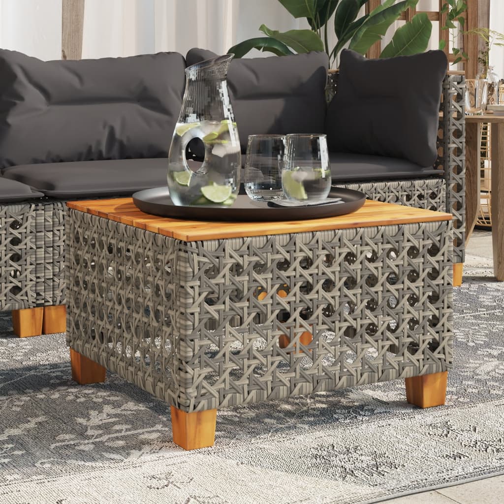 Trädgårdsbord 55X55X36 Cm Konstrotting Akaciaträ