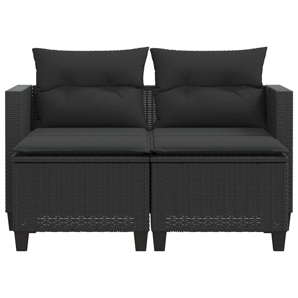 Trädgårdssoffa 2-Sits Med Pallar Konstrotting