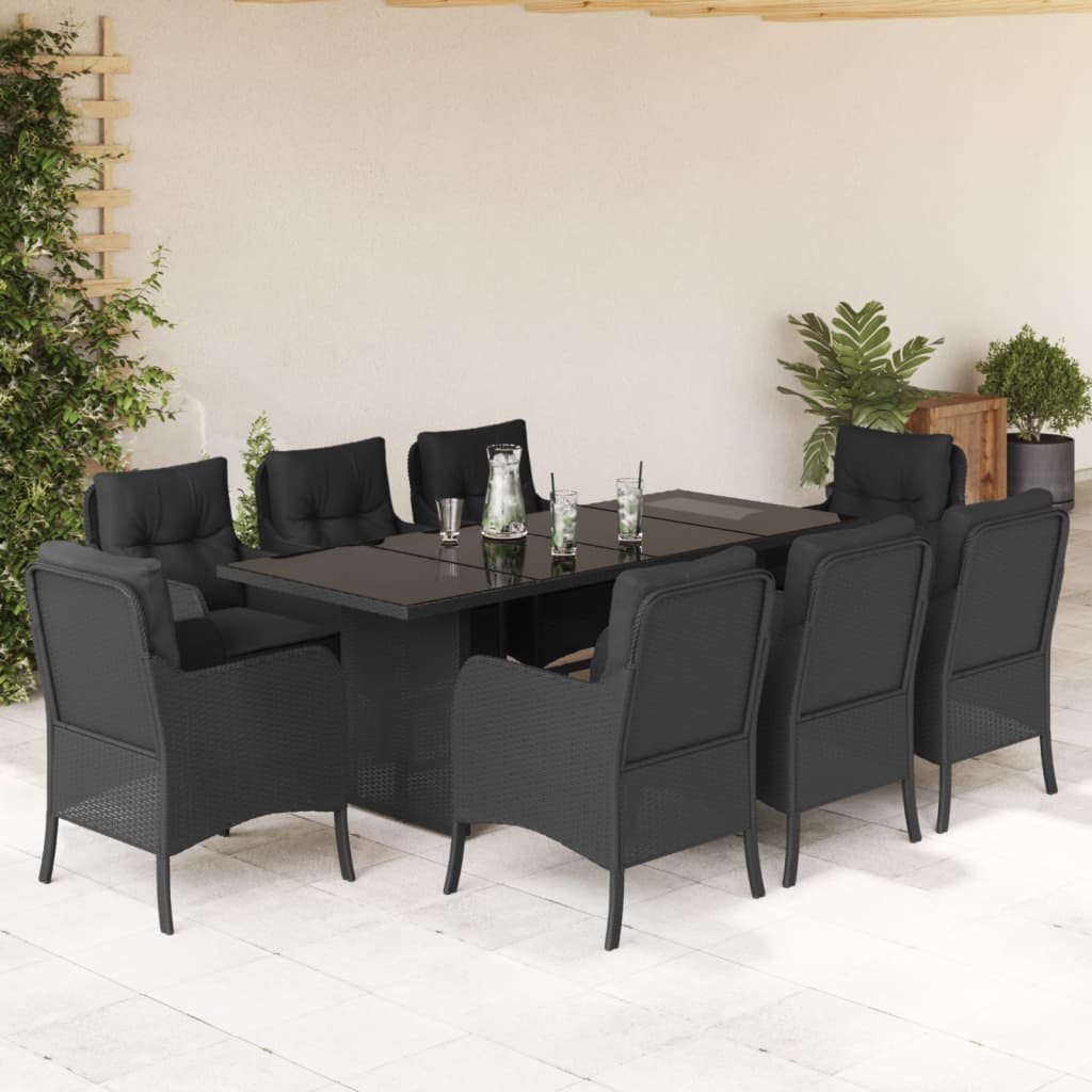 Matgrupp För Dgården Med Dynor 9 Delar Konstrotting