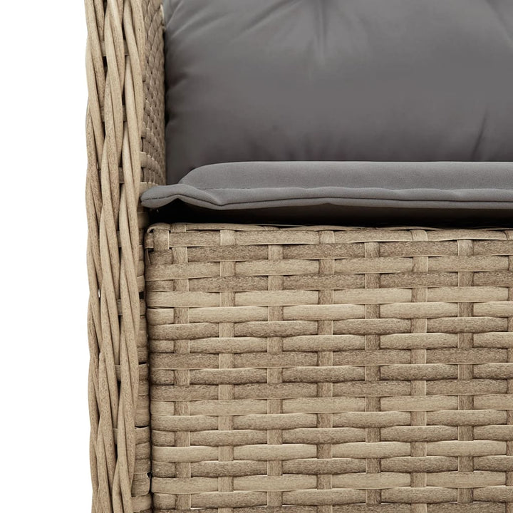 Matgrupp För Trädgården Med Dynor 5 Delar Beige Konstrotting