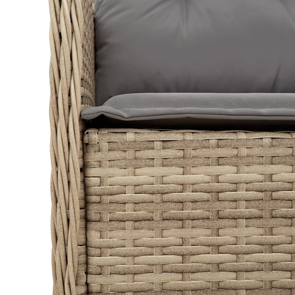 Matgrupp För Trädgården Med Dynor 5 Delar Beige Konstrotting