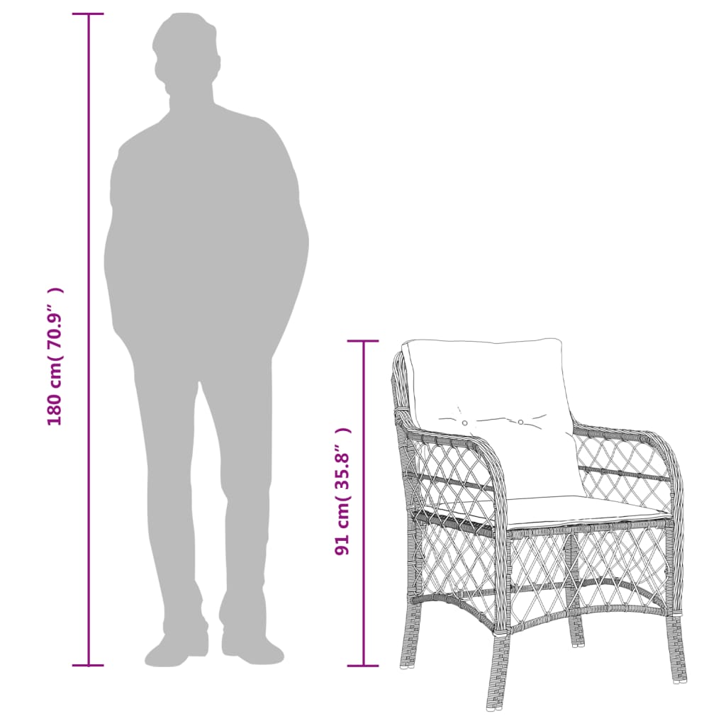Caféset Med Dynor 3 Delar Konstrotting
