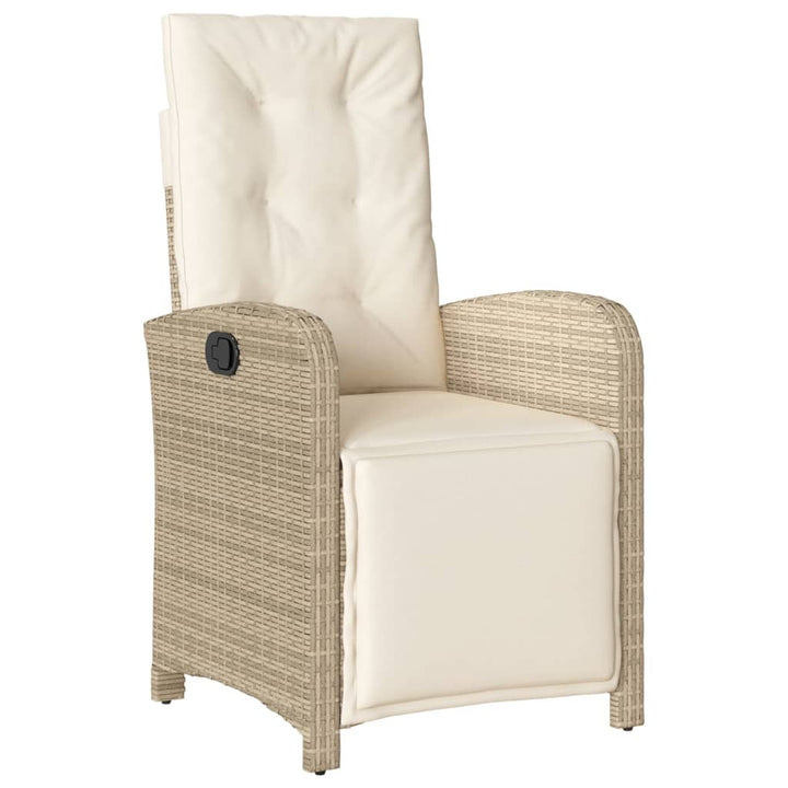 Matgrupp För Trädgården Med Dynor 7 Delar Beige Konstrotting