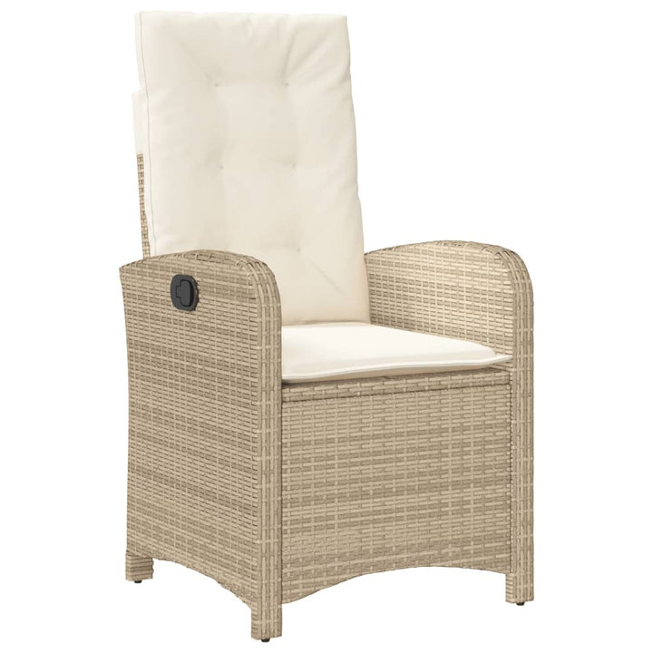 Matgrupp För Trädgården Med Dynor 7 Delar Beige Konstrotting