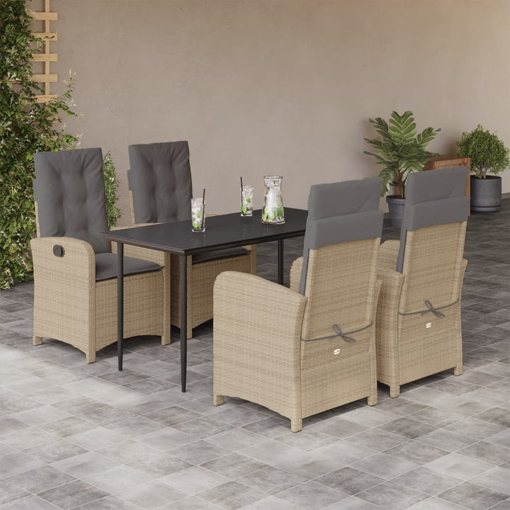 Matgrupp För Trädgården Med Dynor 3 Delar Mixbeige Konstrotting