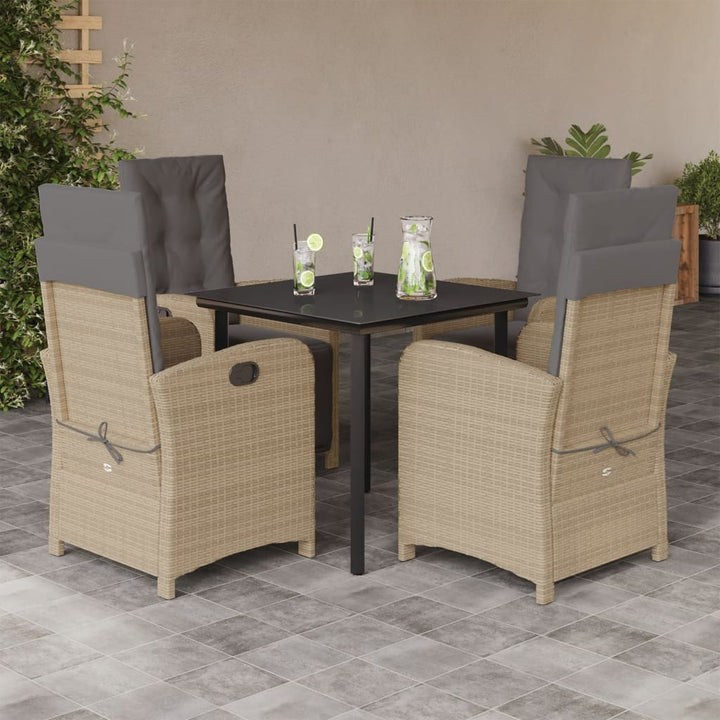 Matgrupp För Trädgården Med Dynor 3 Delar Mixbeige Konstrotting