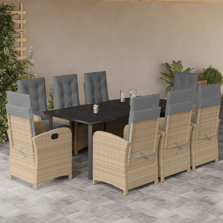 Matgrupp För Trädgården Med Dynor 3 Delar Mixbeige Konstrotting