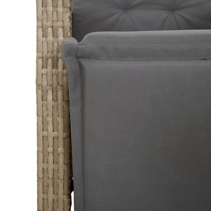 Matgrupp För Trädgården Med Dynor 5 Delar Beige Konstrotting