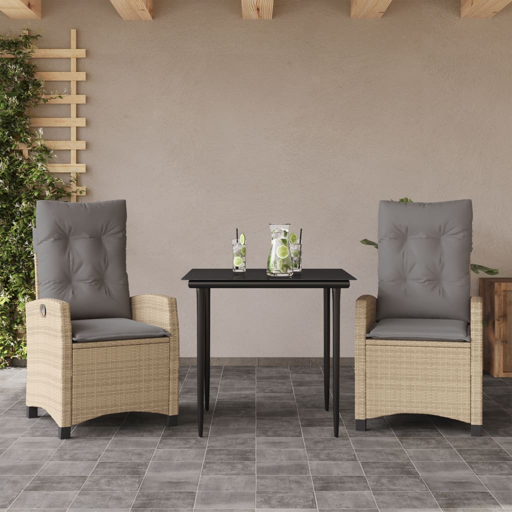 Matgrupp För Trädgården Med Dynor 5 Delar Mixbeige Konstrotting