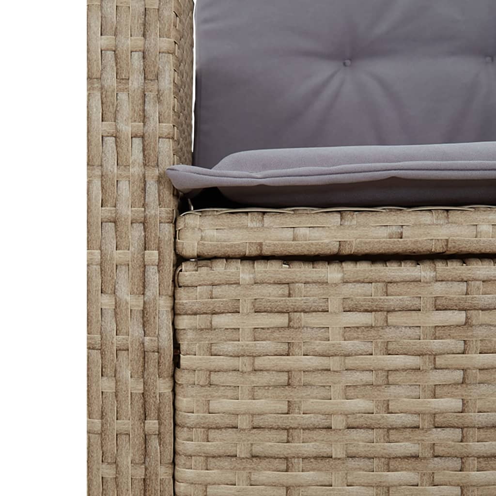 Matgrupp För Trädgården Med Dynor 5 Delar Mixbeige Konstrotting