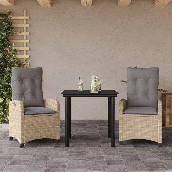 Matgrupp För Trädgården Med Dynor 5 Delar Mixbeige Konstrotting