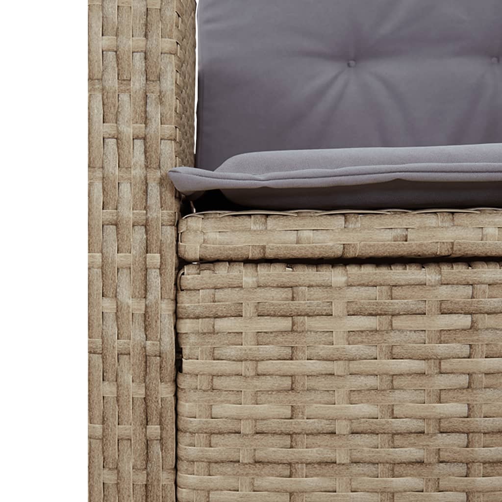 Matgrupp För Trädgården Med Dynor 5 Delar Mixbeige Konstrotting