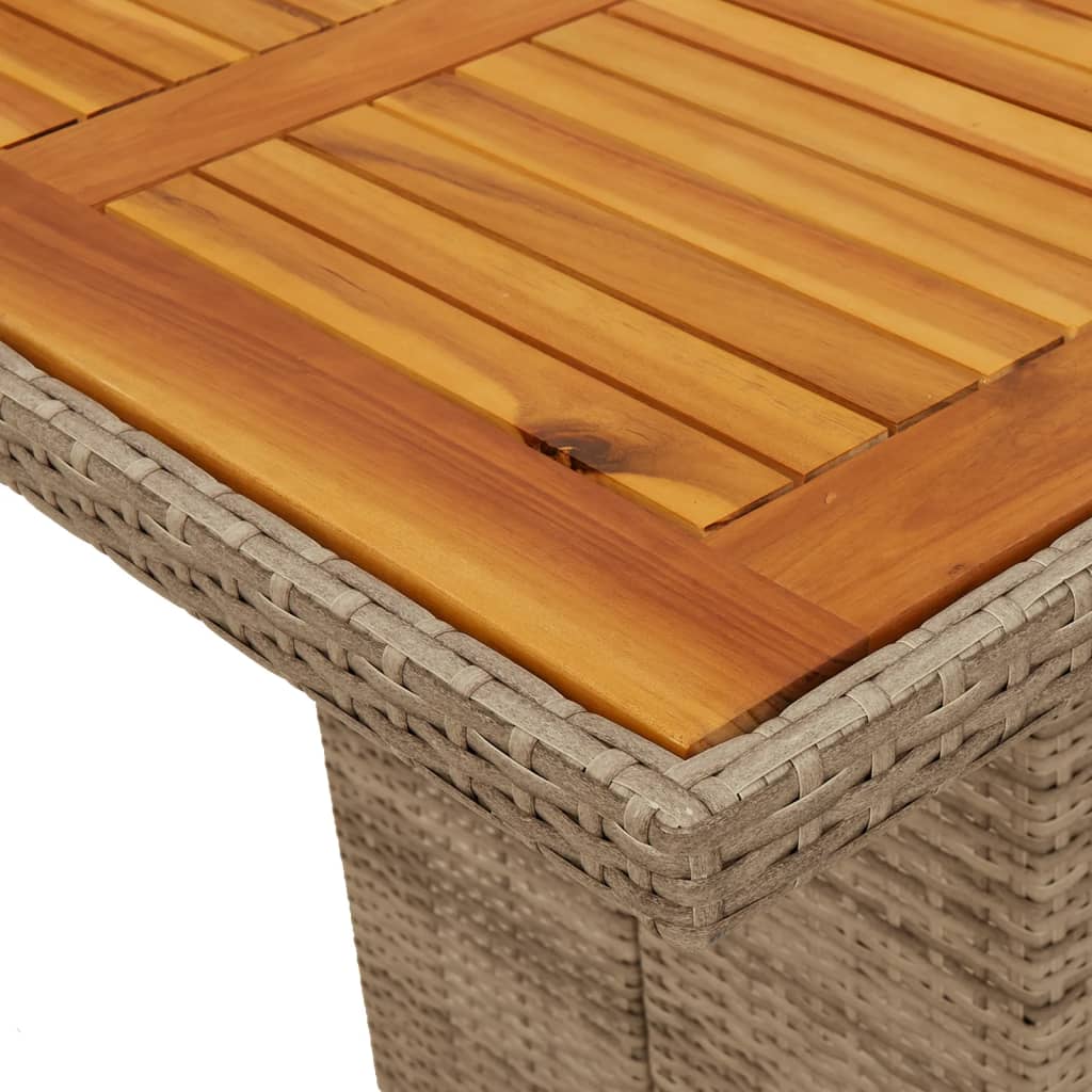 Matgrupp För Trädgården Med Dynor 9 Delar Beige Konstrotting