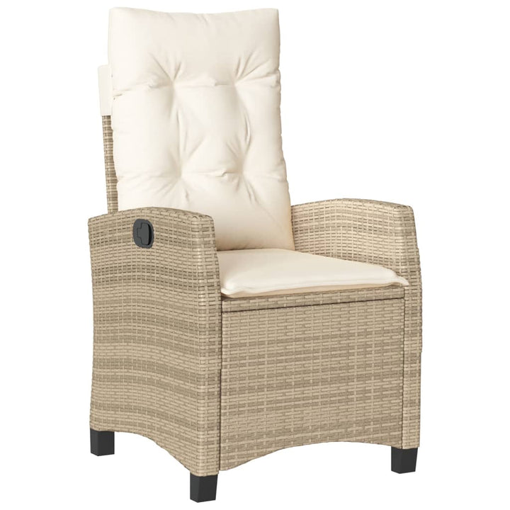 Matgrupp För Trädgården Med Dynor 5 Delar Beige Konstrotting