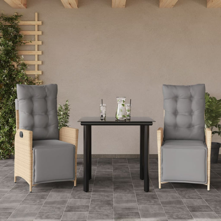 Matgrupp För Trädgården Med Dynor 5 Delar Mixbeige Konstrotting