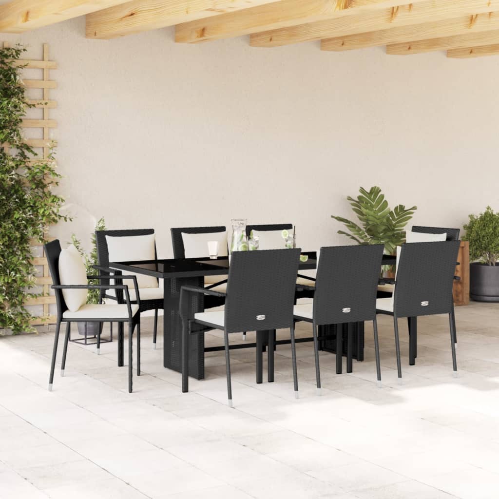 Matgrupp För Trädgården Med Dynor 9 Delar Konstrotting