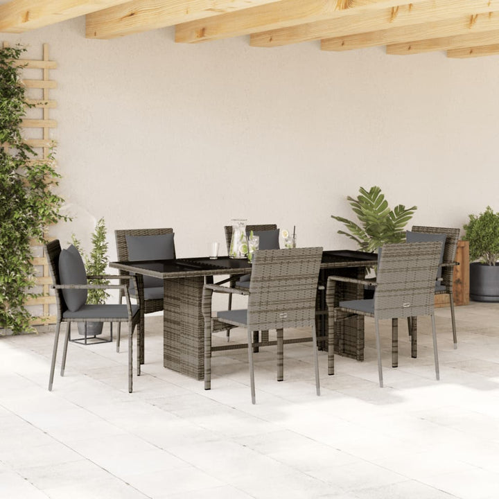 Matgrupp För Trädgården Med Dynor 9 Delar Konstrotting