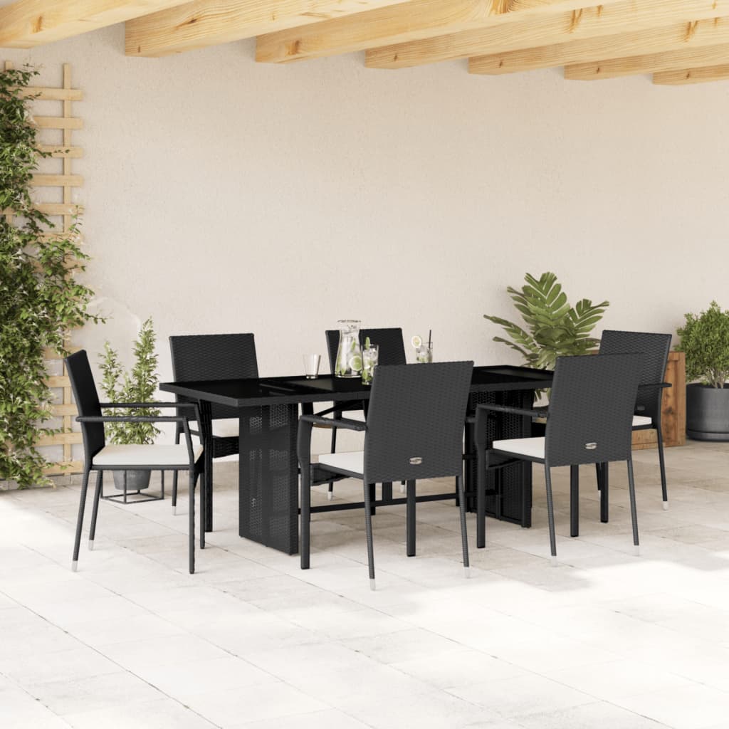 Matgrupp För Trädgården Med Dynor 9 Delar Konstrotting