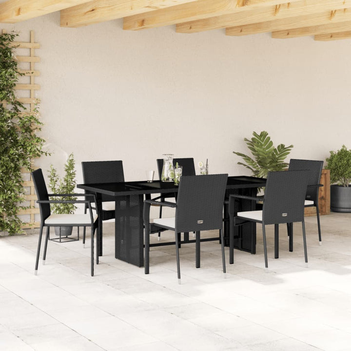 Matgrupp För Trädgården Med Dynor 9 Delar Konstrotting