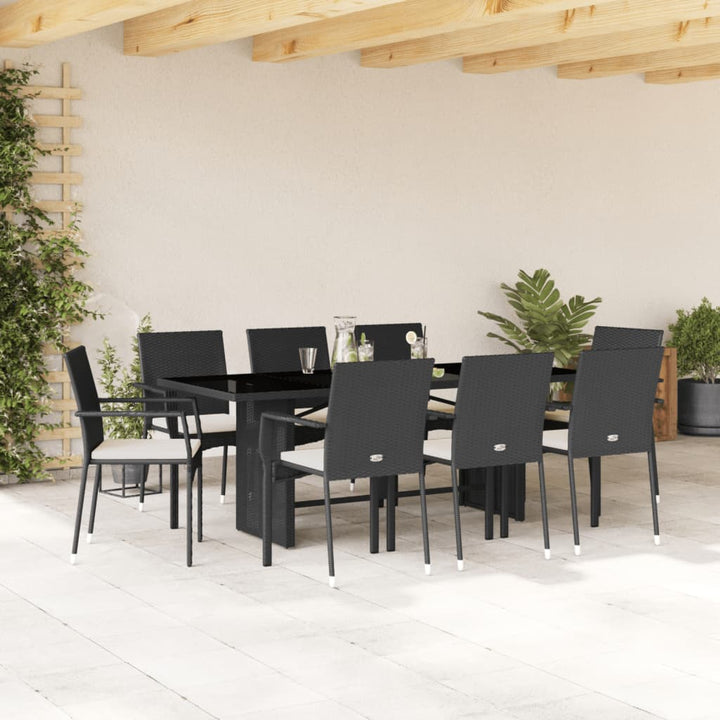 Matgrupp För Trädgården Med Dynor 9 Delar Konstrotting