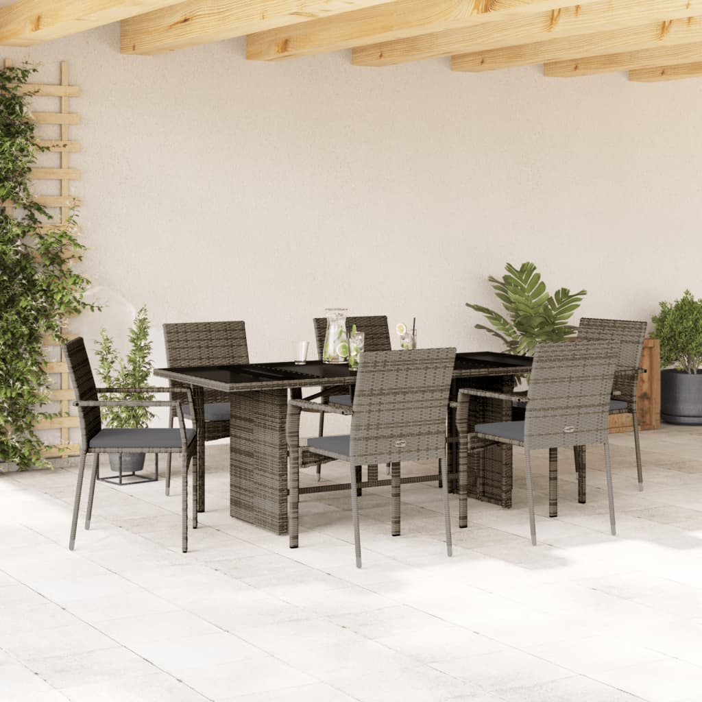 Matgrupp För Trädgården Med Dynor 9 Delar Konstrotting