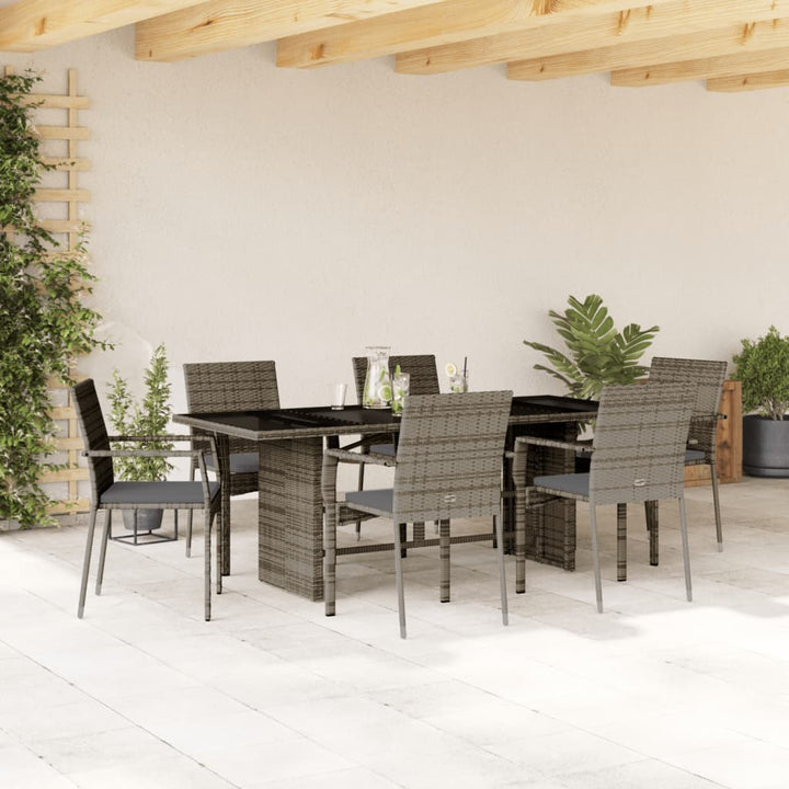 Matgrupp För Trädgården Med Dynor 9 Delar Konstrotting