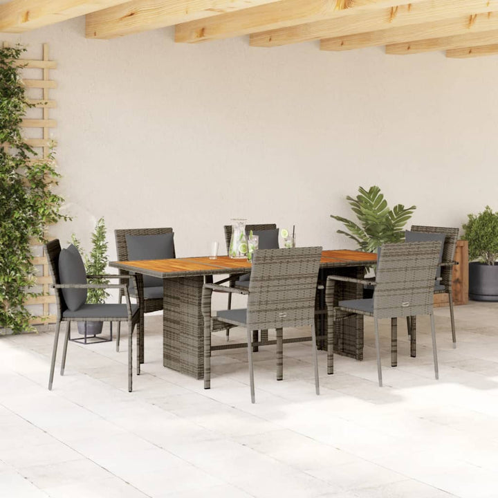 Matgrupp För Trädgården Med Dynor 7 Delar Konstrotting