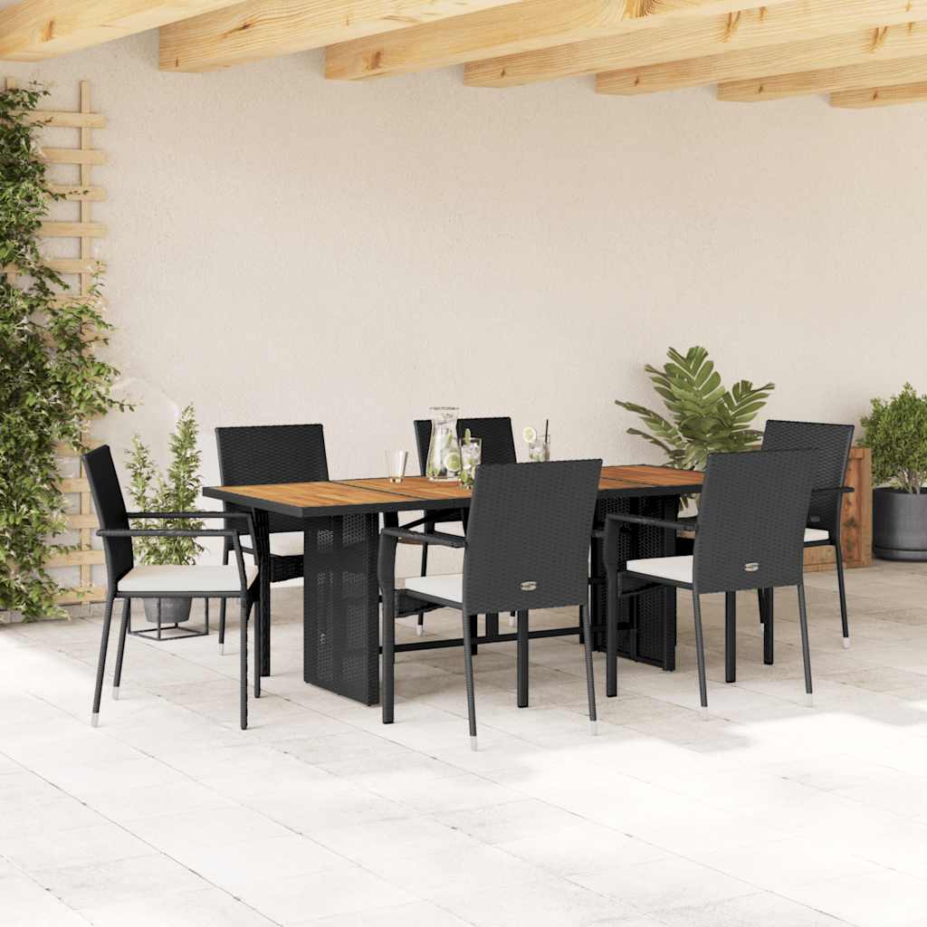 Matgrupp För Trädgården Med Dynor 7 Delar Konstrotting