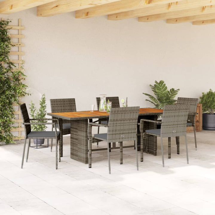 Matgrupp För Trädgården Med Dynor 7 Delar Konstrotting