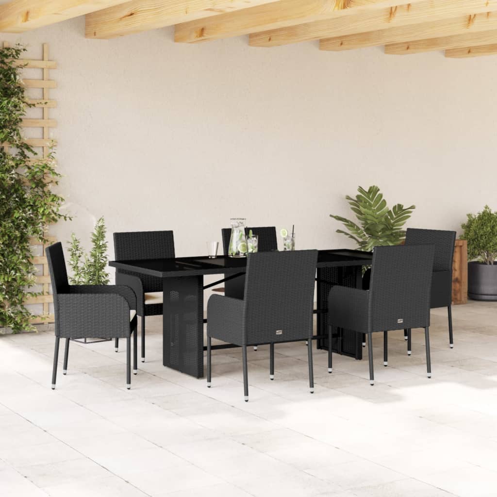 Matgrupp För Trädgården Med Dynor 7 Delar Konstrotting
