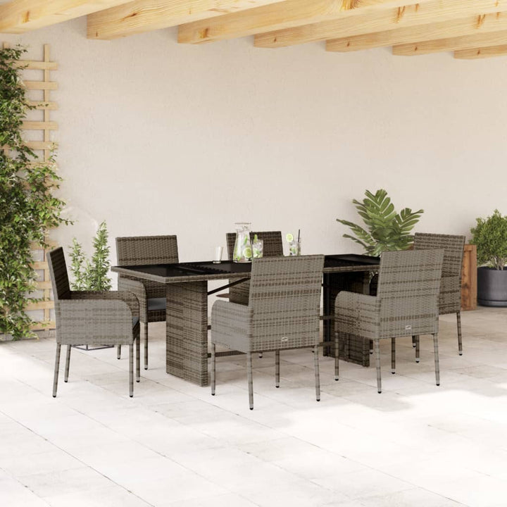 Matgrupp För Trädgården Med Dynor 7 Delar Konstrotting