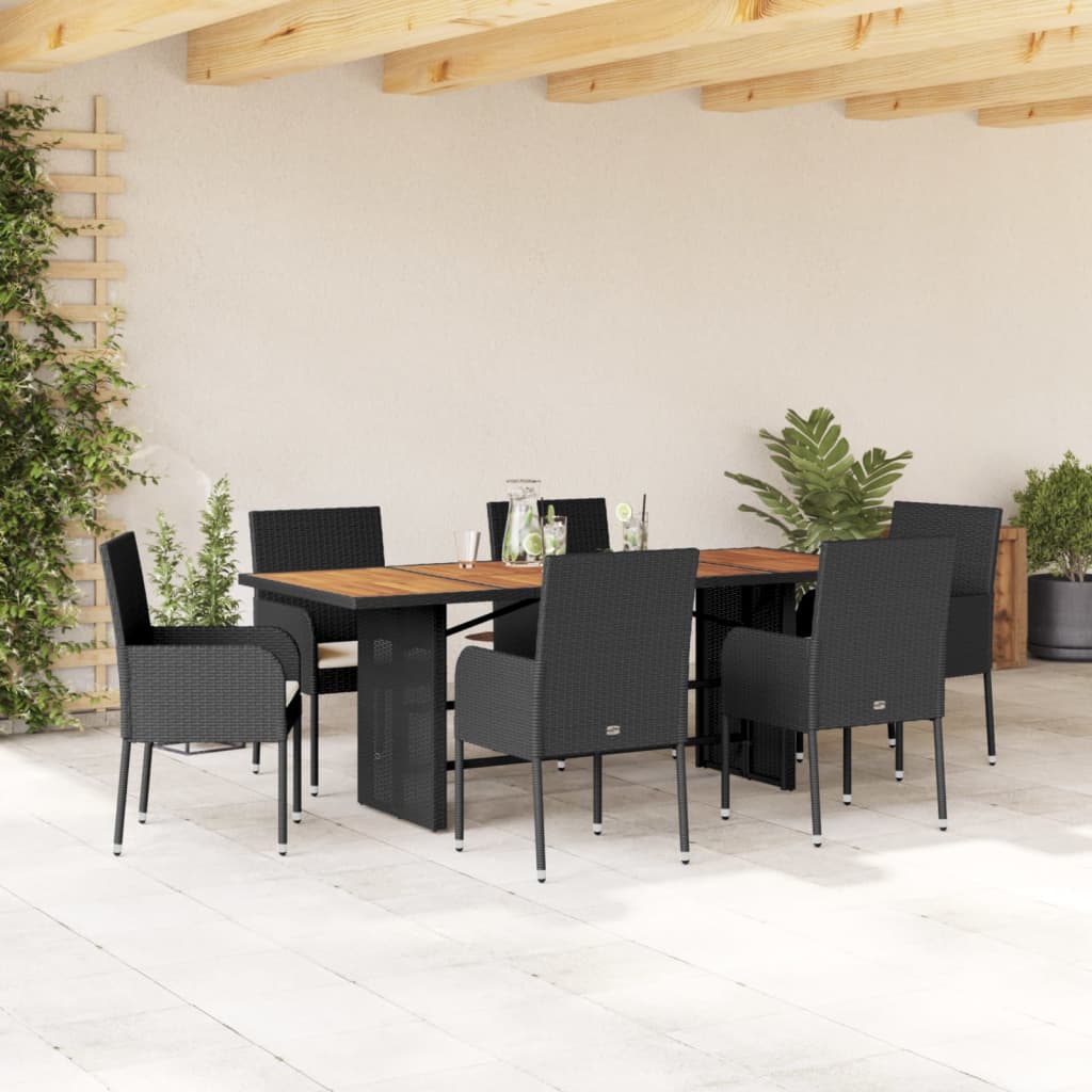 Matgrupp För Trädgården Med Dynor 7 Delar Konstrotting