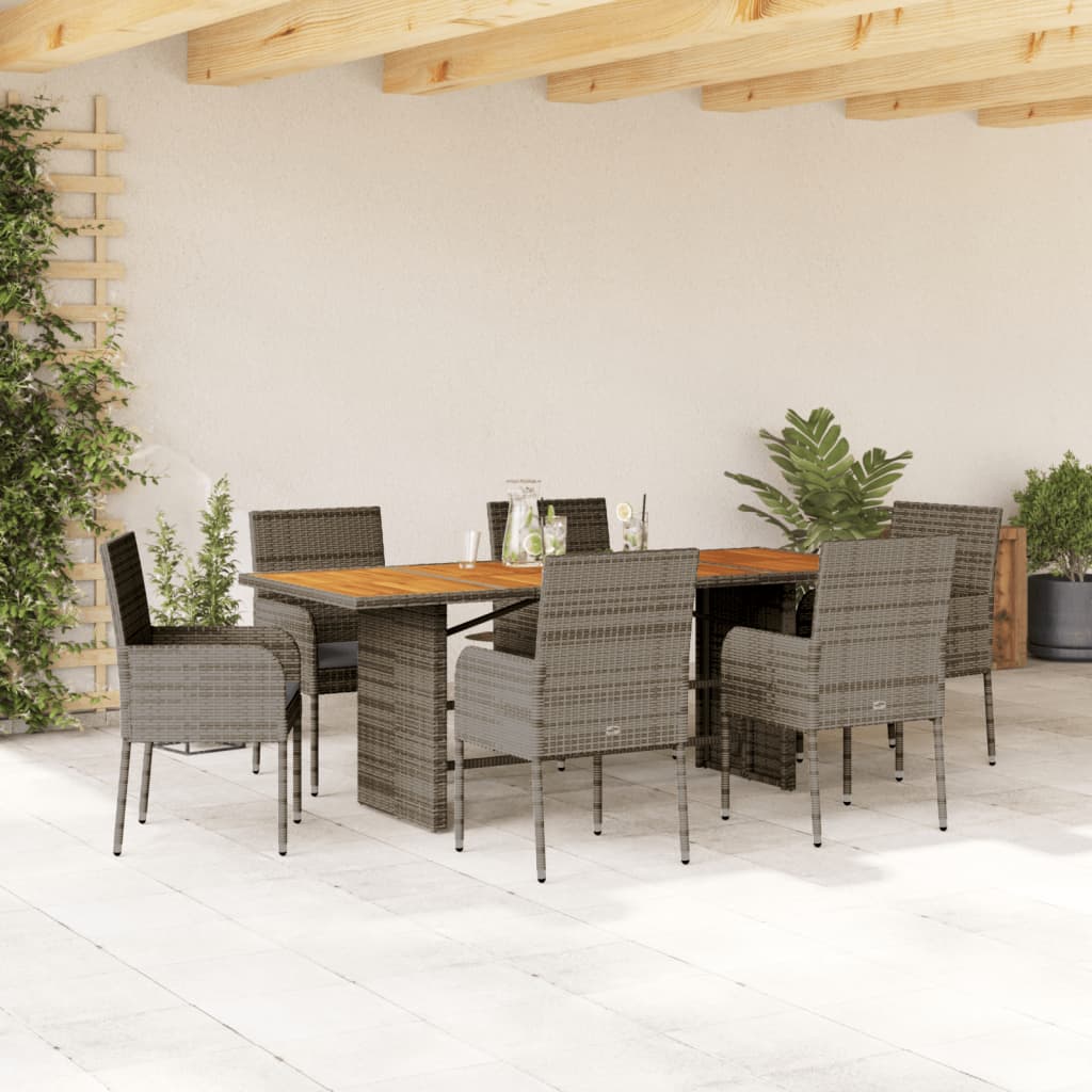 Matgrupp För Trädgården Med Dynor 7 Delar Konstrotting