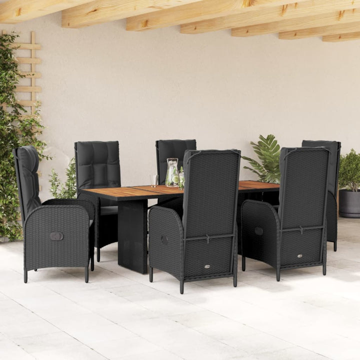 Matgrupp För Trädgården Med Dynor 7 Delar Konstrotting