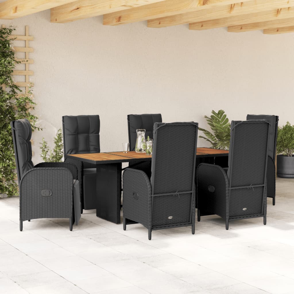 Matgrupp För Trädgården Med Dynor 7 Delar Konstrotting